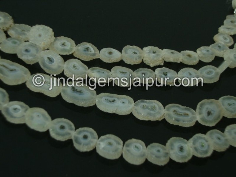 Solar Quartz Plain Amoeba Beads